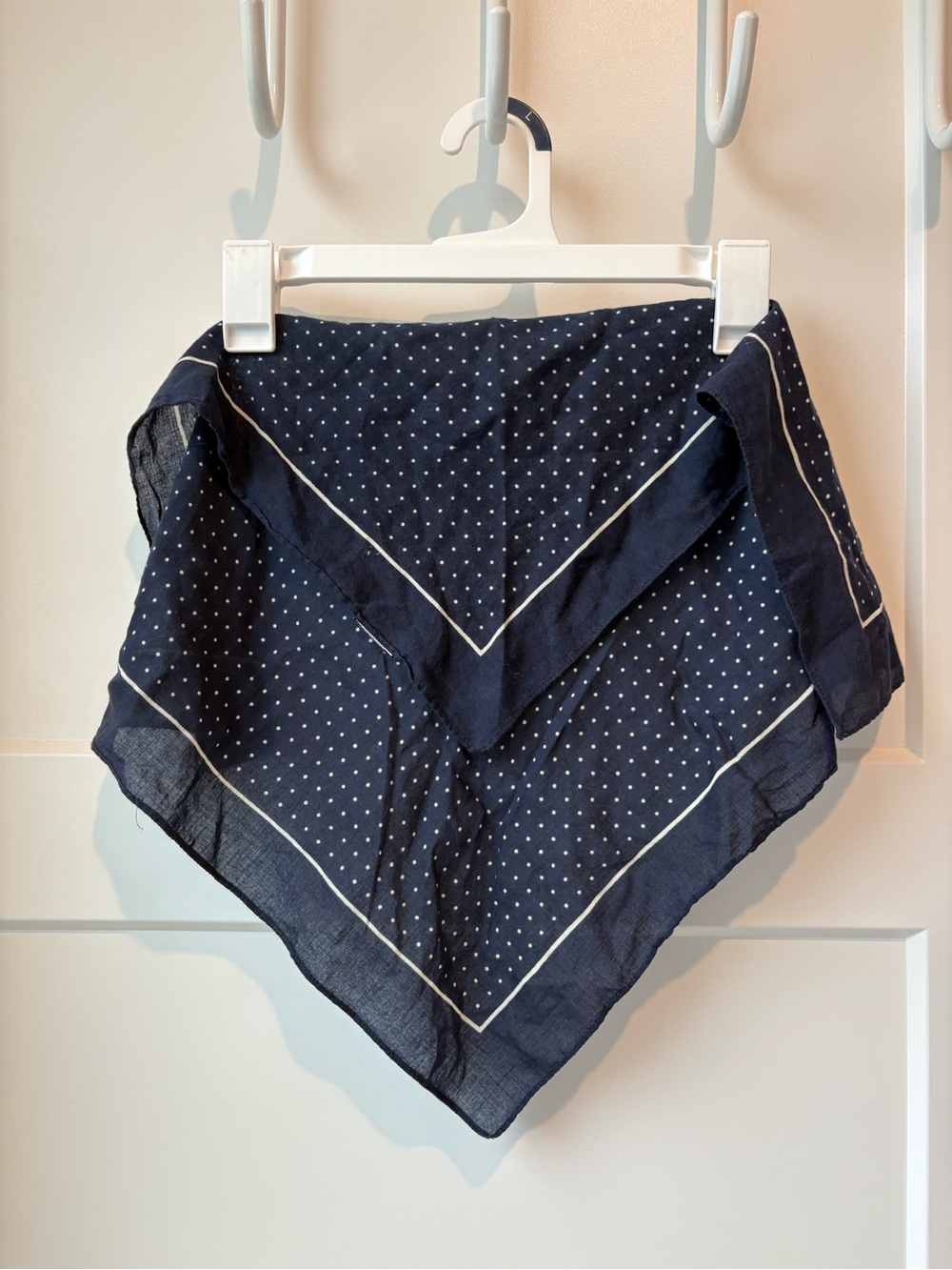 Navy Polka Dot Scarf
